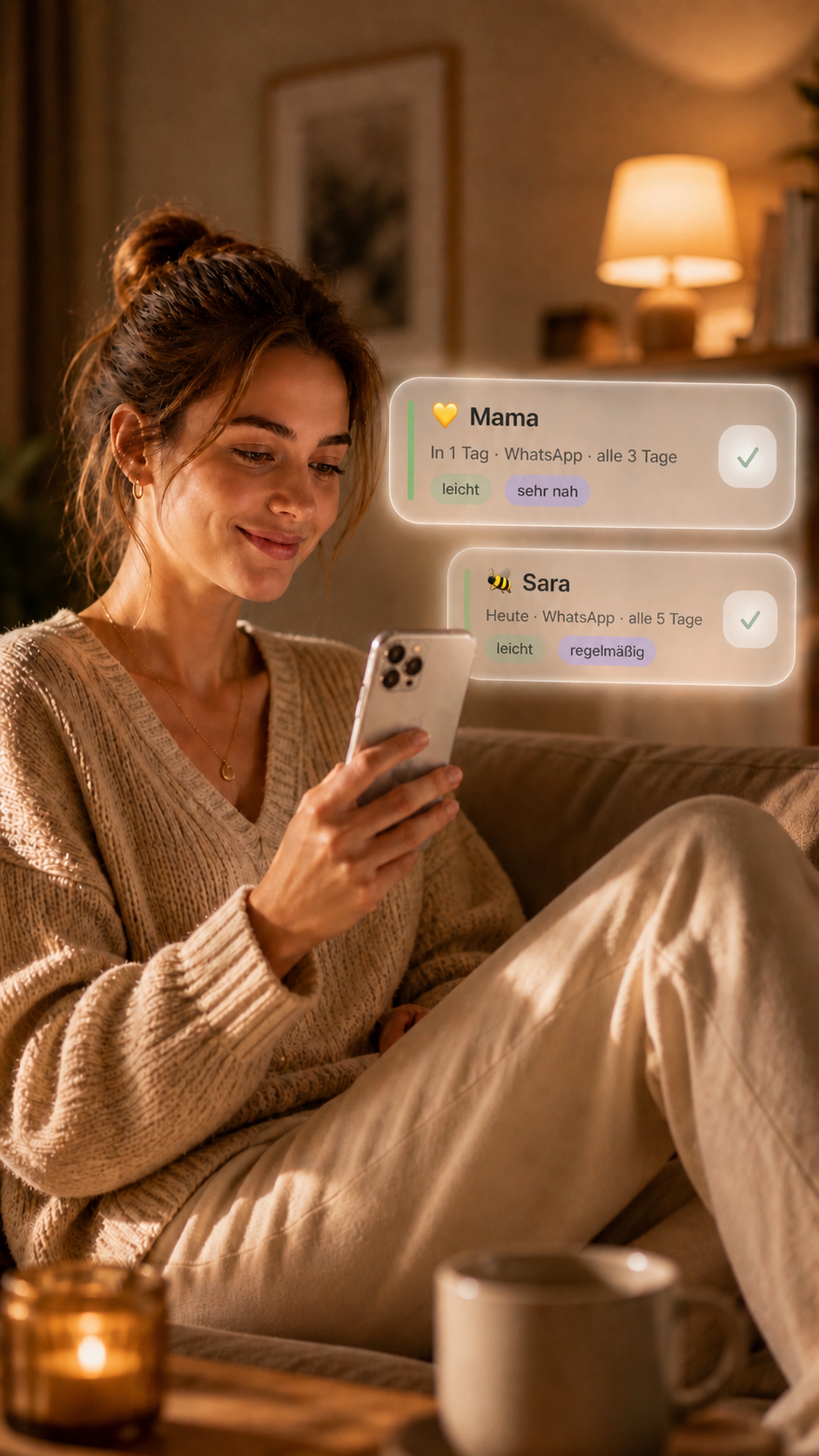 Kontaktübersicht in der LoopLeaf App